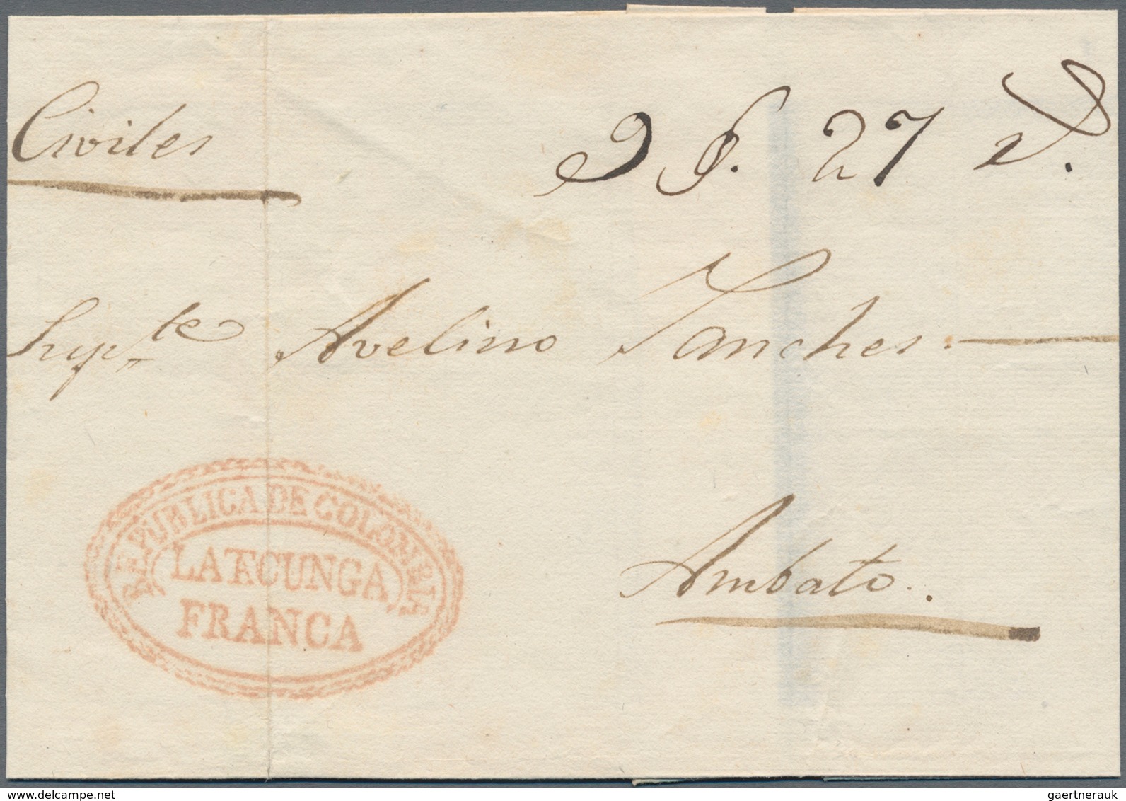 Ecuador: 1838-1850's LATACUNGA: Three Court Letters (parts) Used From Latacunga To Ambato(2) And Qui - Ecuador