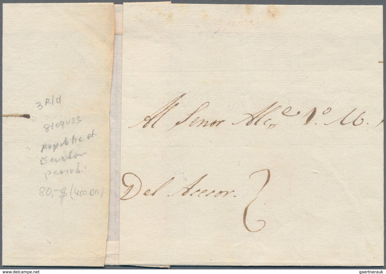 Ecuador: 1838-1850's LATACUNGA: Three Court Letters (parts) Used From Latacunga To Ambato(2) And Qui - Ecuador