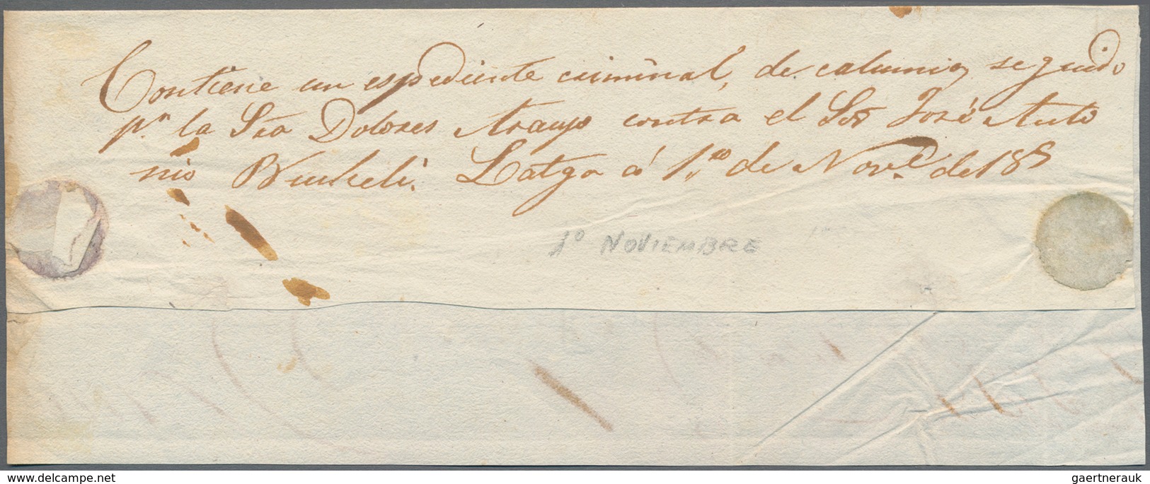 Ecuador: 1838-1850's LATACUNGA: Three Court Letters (parts) Used From Latacunga To Ambato(2) And Qui - Ecuador