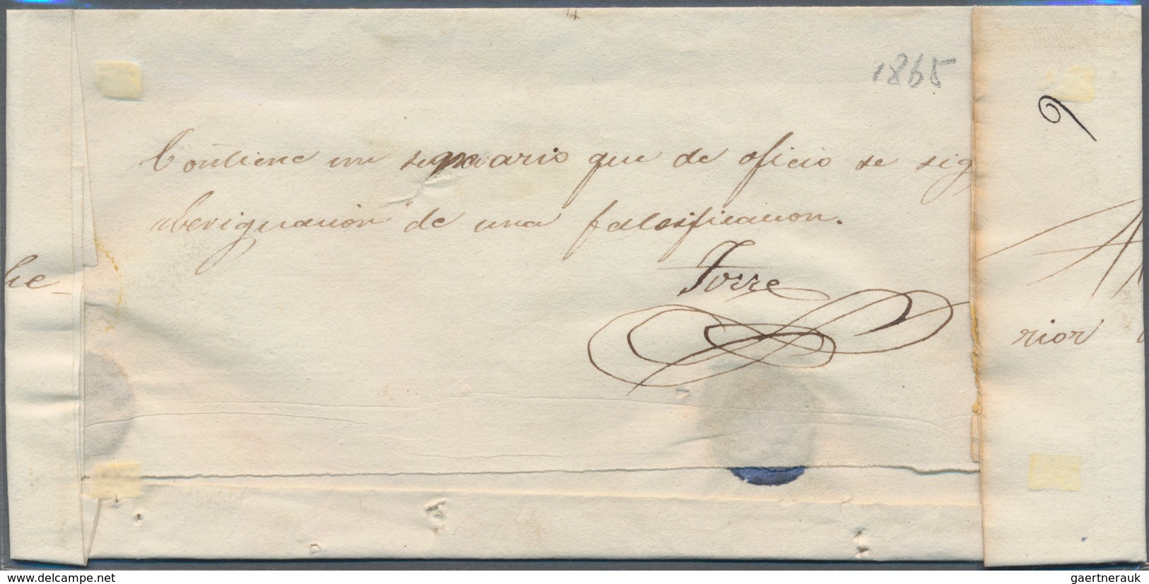 Ecuador: 1840's-50's ca.: Five covers from YBARRA to Quito with four different Ybarra handstamps in