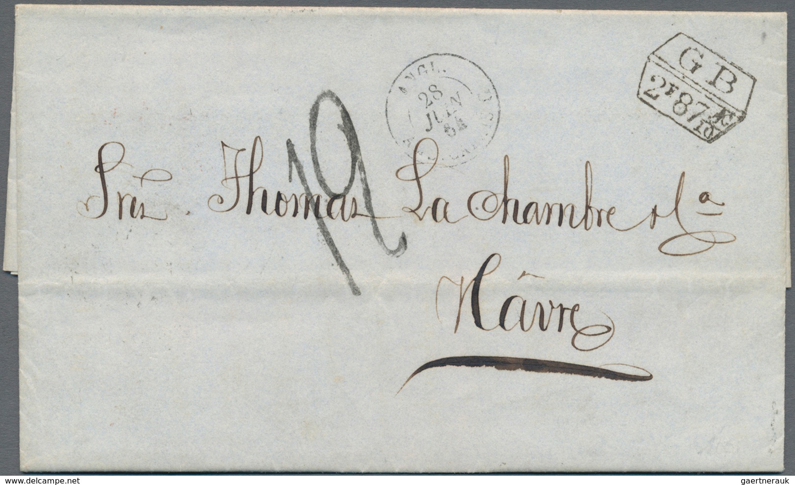 Ecuador: 1864 Entire From Guayaquil To Havre Via London And Paris, Bearing "GUAYAQUIL/MY 30/1864/A" - Ecuador