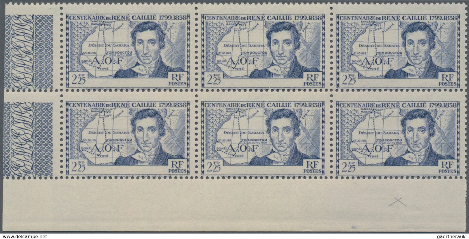 Elfenbeinküste: 1939, 100 Years Death Of Rene Caillie (french Explorer) Set Of Three WITHOUT COUNTRY - Ivory Coast (1960-...)