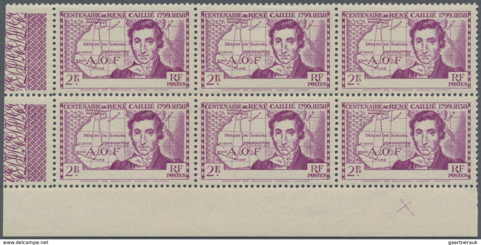 Elfenbeinküste: 1939, 100 Years Death Of Rene Caillie (french Explorer) Set Of Three WITHOUT COUNTRY - Ivory Coast (1960-...)