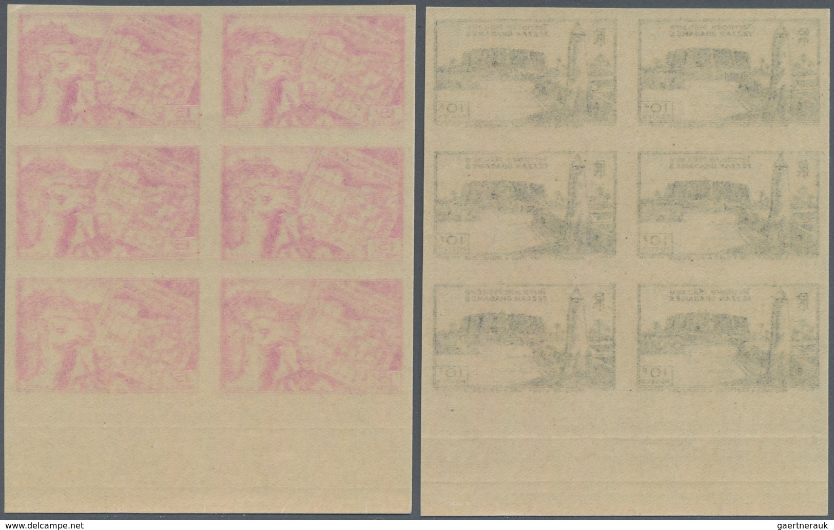 Fezzan: 1946, definitives complete set of 15 (Fort Sebha, Mosque Mursuk, map of Fezzan and camel rid