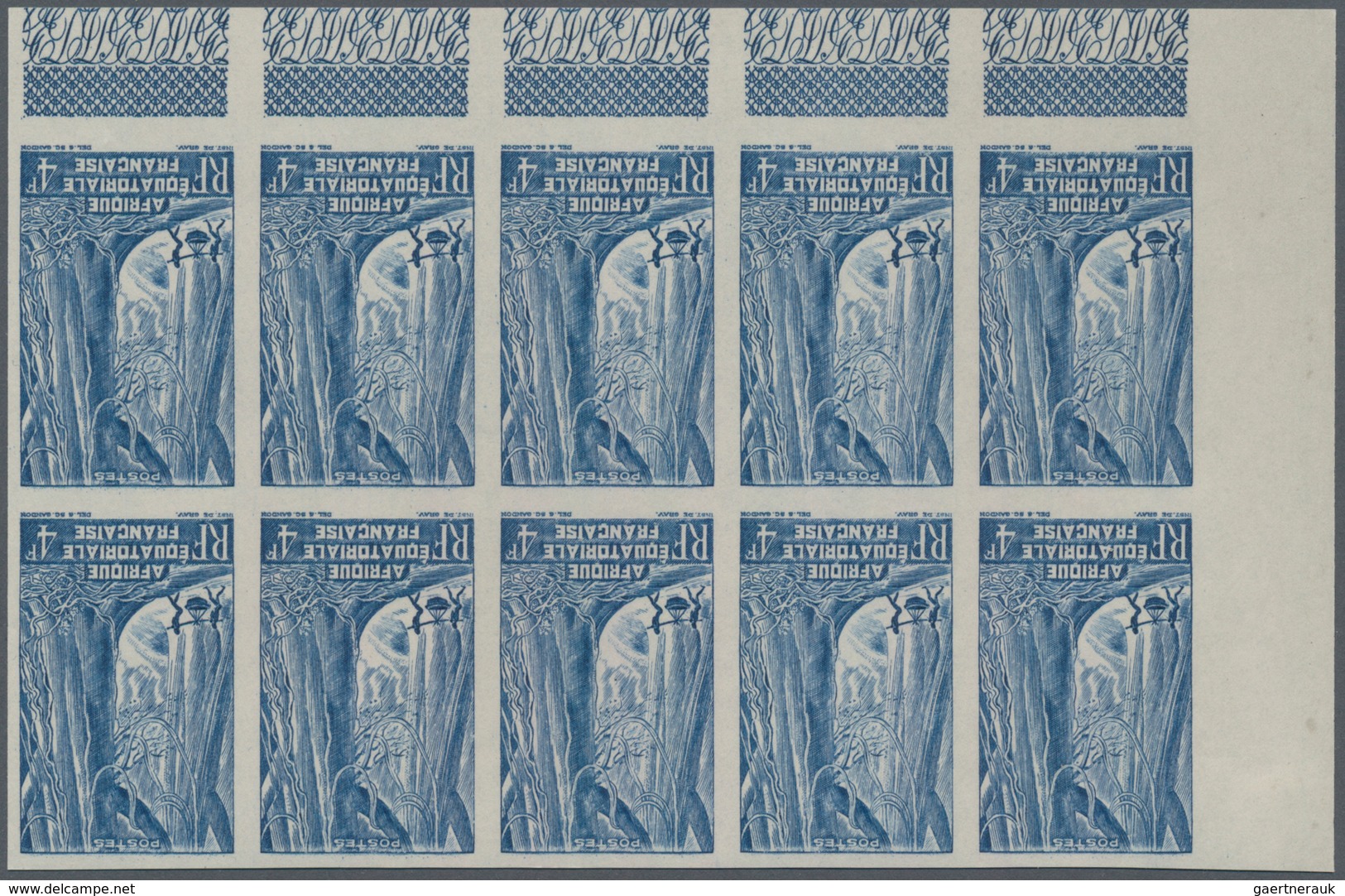 Französisch-Äquatorialafrika: 1947, Definitive Issue (Rhinoceros, Jungle, Mountains And Native Peopl - Covers & Documents