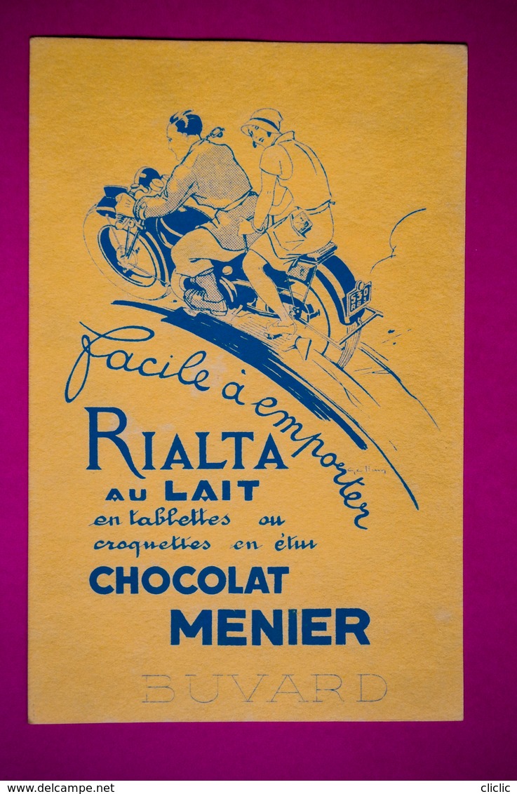 Buvard Chocolat MENIER, Moto - Moto & Bicicletta