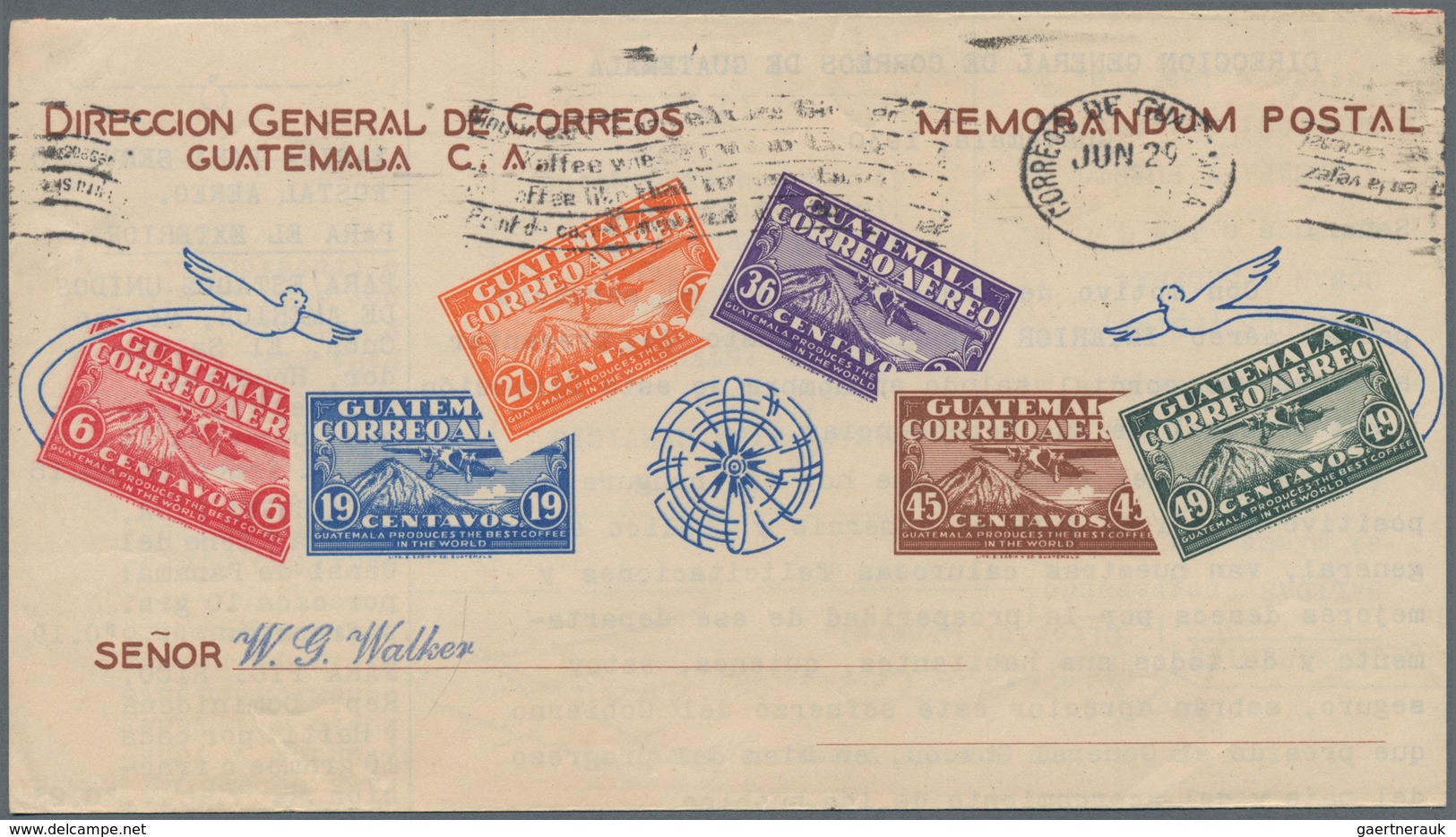 Guatemala - Ganzsachen: 1930 (29.6.), 'MEMORANDUM POSTAL' Of The 'Direccion General De Correos' With - Guatemala