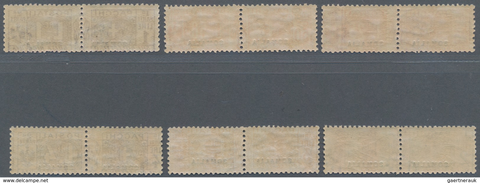 Italienisch-Somaliland - Paketmarken: 1923, Overprints "SOMALIA", 25c.-4l., Complete Set Of Six Valu - Somalia