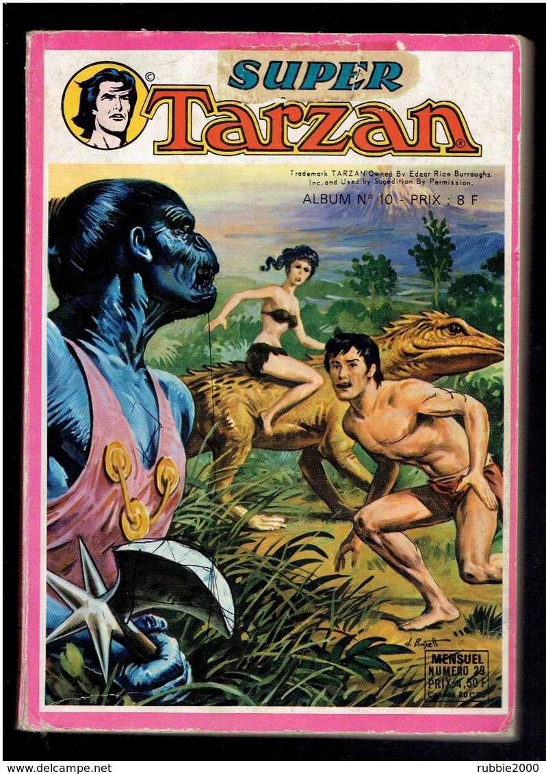 SUPER TARZAN 3 ALBUMS RELIES N° 29. 30. 31 RELIURE N° 10 BURROUGHS EDGAR RICE SAGEDITION - Tarzan