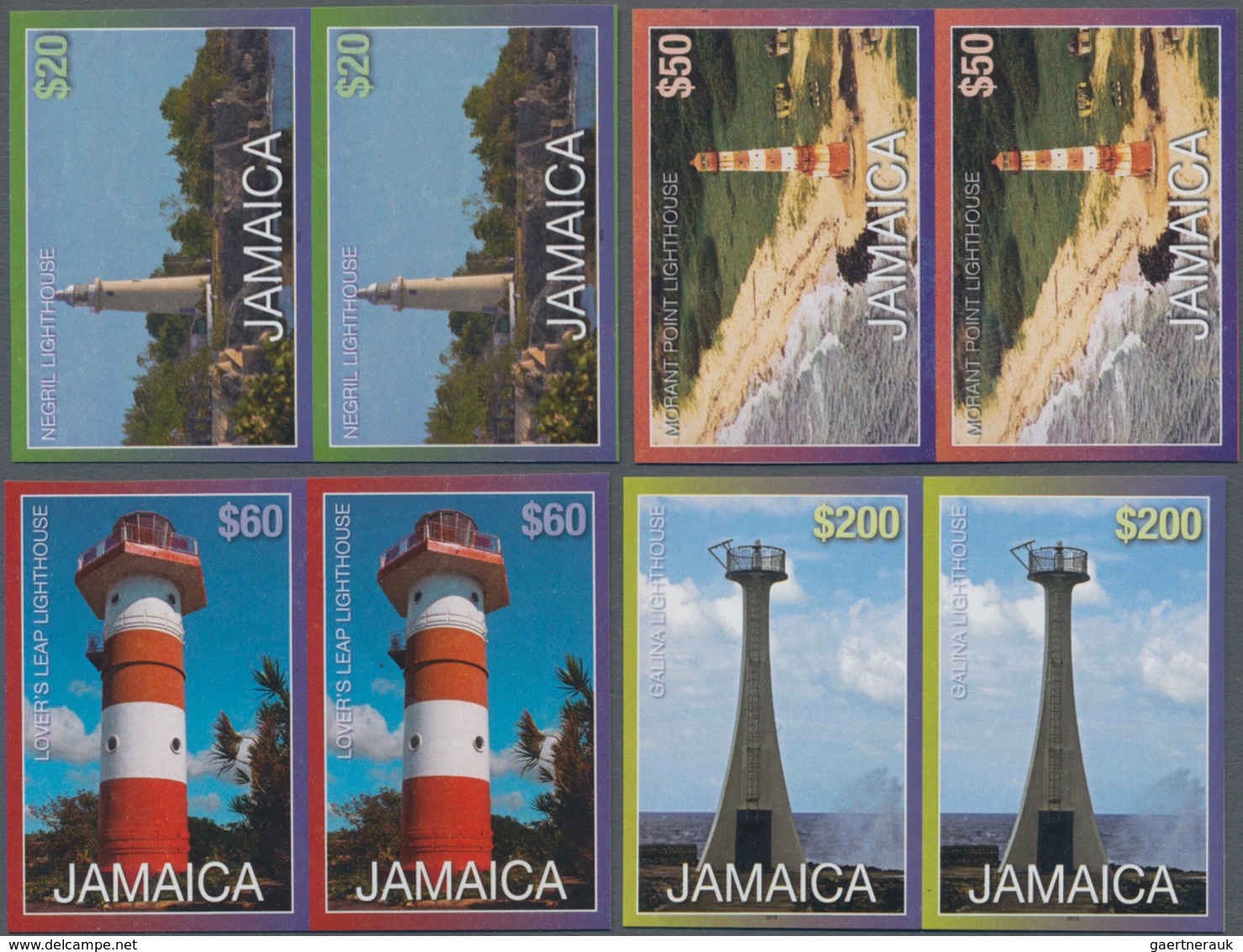 Jamaica: 2011, Lighthouses Complete Set Of Four (Negril, Morant Point, Lover's Leap And Galina) In H - Jamaica (1962-...)