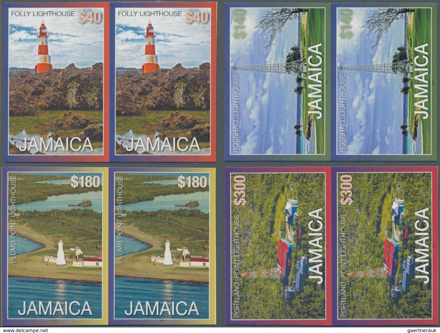 Jamaica: 2016, Lighthouses Complete Set Of Four (Folly, Rosehall, Plumb Point And Portland Point) In - Jamaica (1962-...)