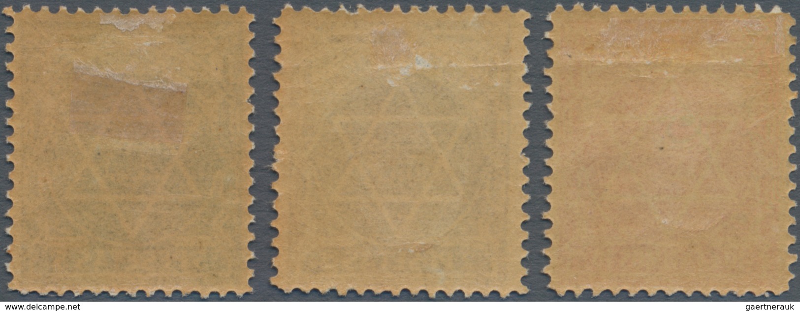 Marokko: LOCALS: TANGER A ARZILA, 10c., 2p. And 5p., Three Values Mint Original Gum With Hinge Remna - Unused Stamps