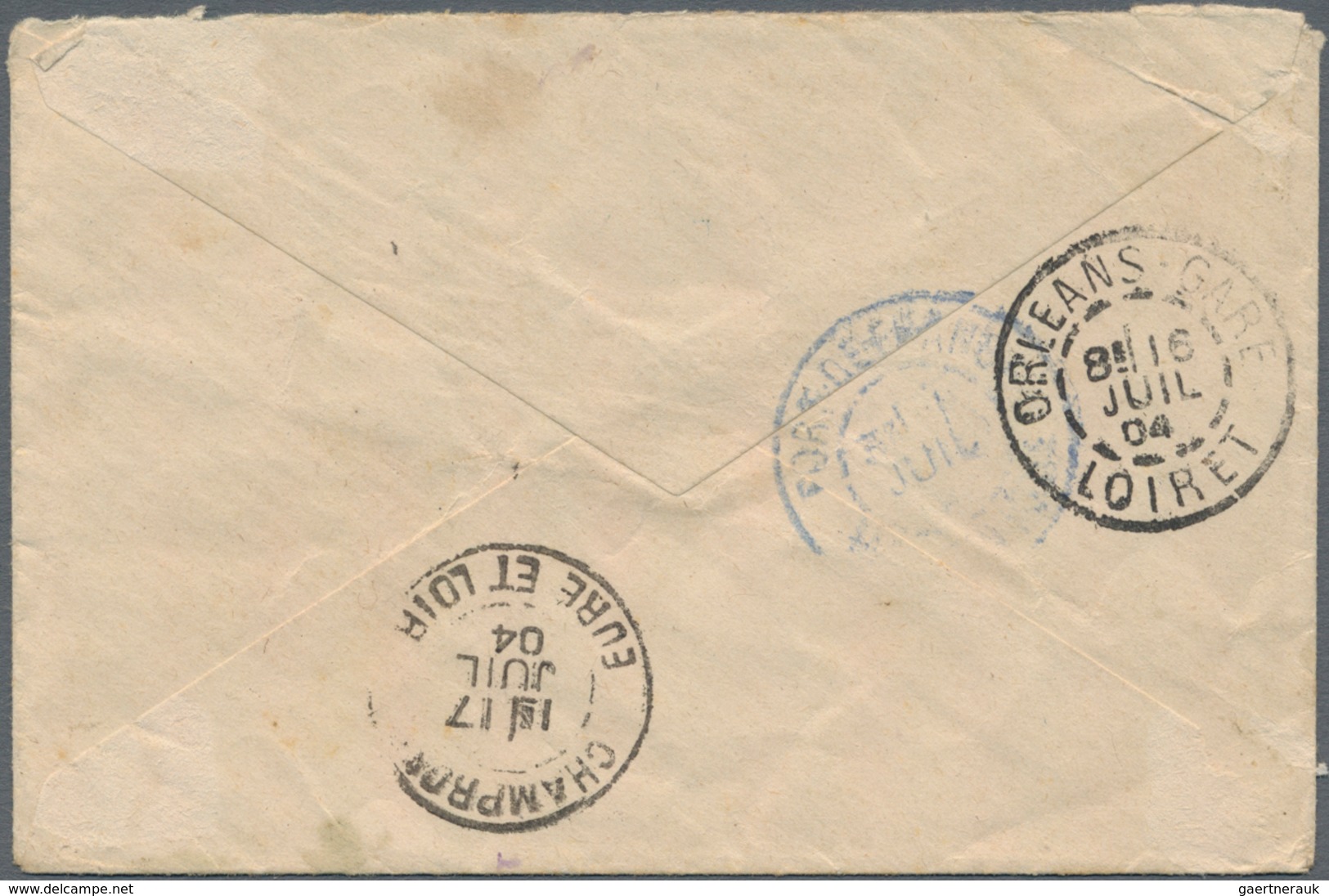 Martinique: 1904, Little Cover Franked With 15 (c) Grey/red From St. Joseph Via Fort De France By Sh - Other & Unclassified