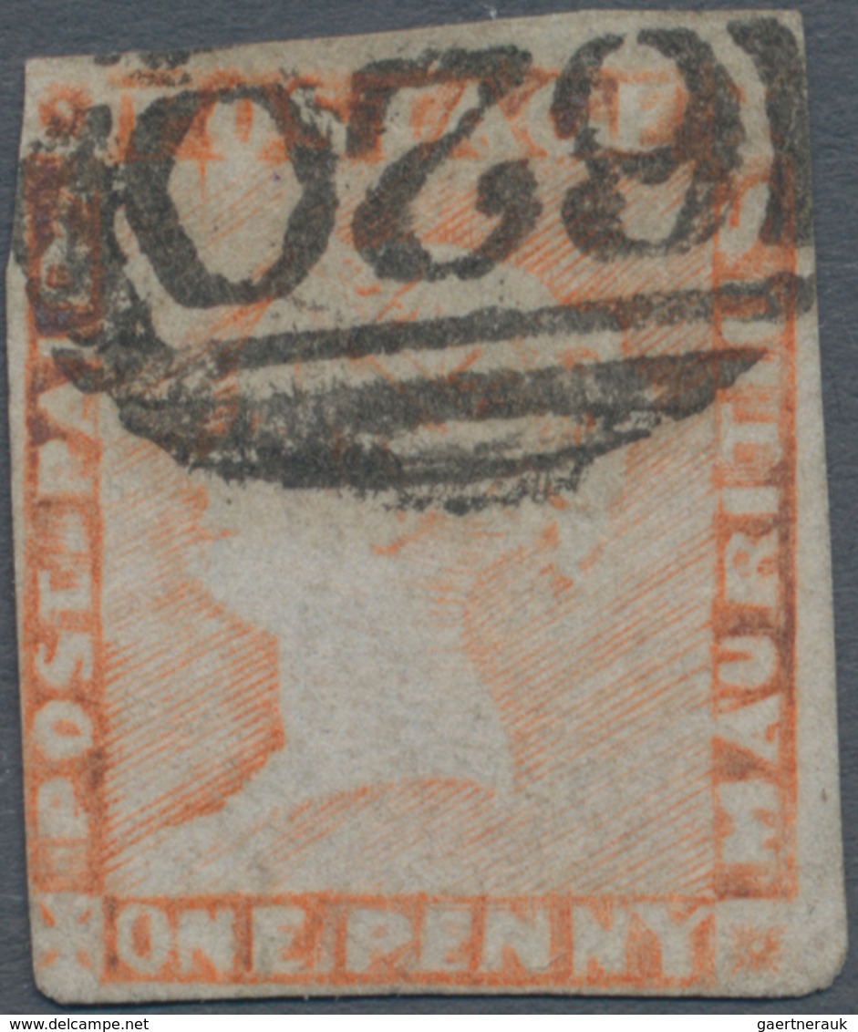 Mauritius: 1848-59 QV 1d. Bright Vermilion, Intermediate Impression On Thin Wove Paper, With A 're-e - Mauritius (...-1967)