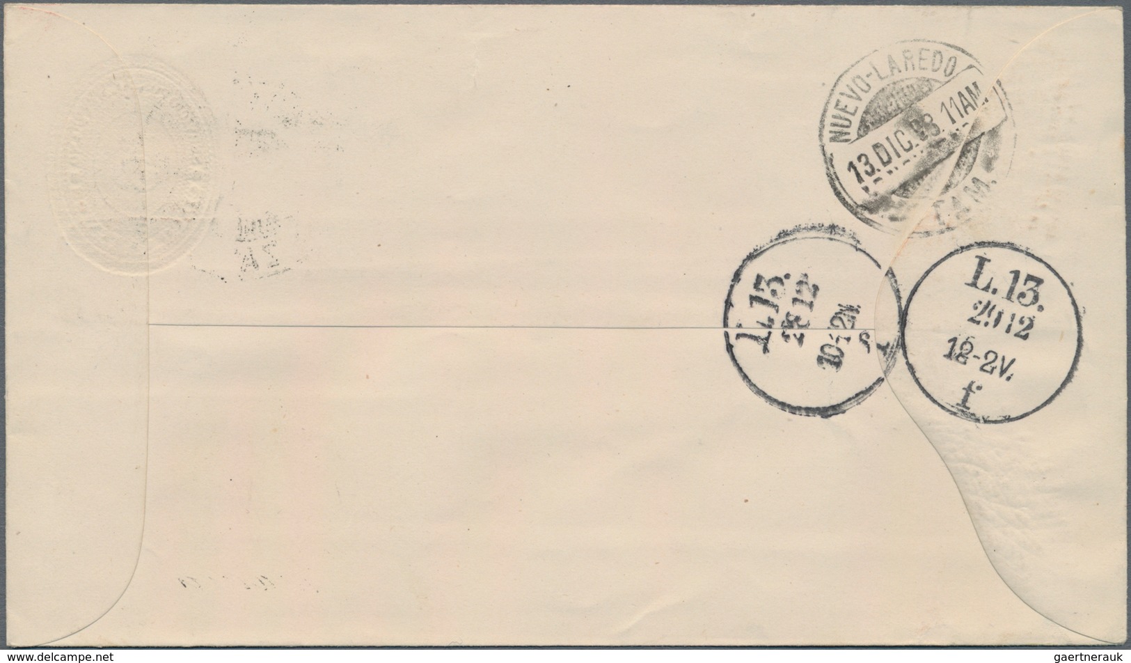 Mexiko - Ganzsachen: 1891/98, Four Commercially Used Postal Stationery Envelopes, 10 Centavos Carmin - Mexico