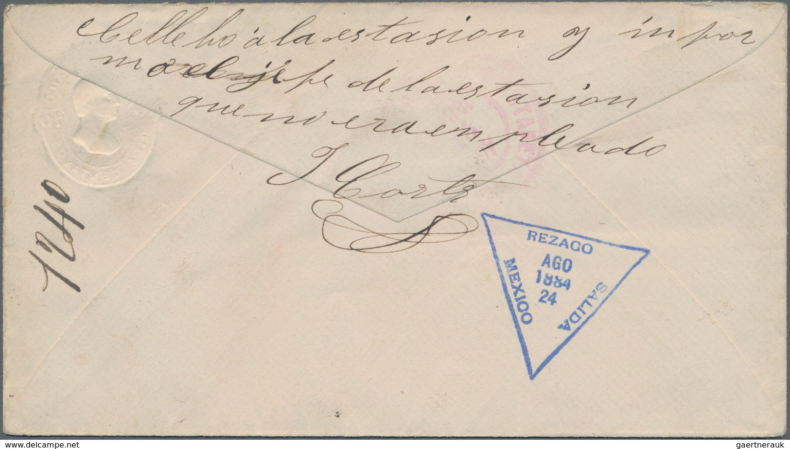 Mexiko - Ganzsachen: 1894, Commercially Used Postal Stationery Envelope 10 Centavos Green Miguel Hid - Mexico