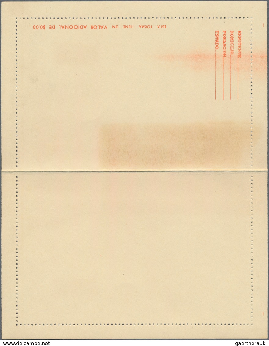 Mexiko - Ganzsachen: 1962, Unused Postal Stationery Lettercard 40 Cts Orange-red Tabasco Aztec Stone - Messico