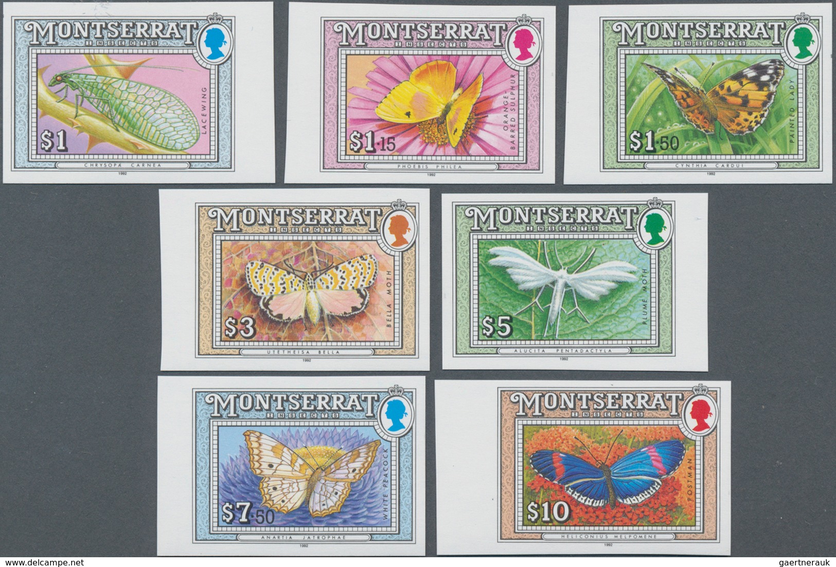 Montserrat: 1992, Definitives 'Insects' (butterflies, Dragonflies, Bee, Wasp And Others) Complete IM - Sonstige & Ohne Zuordnung