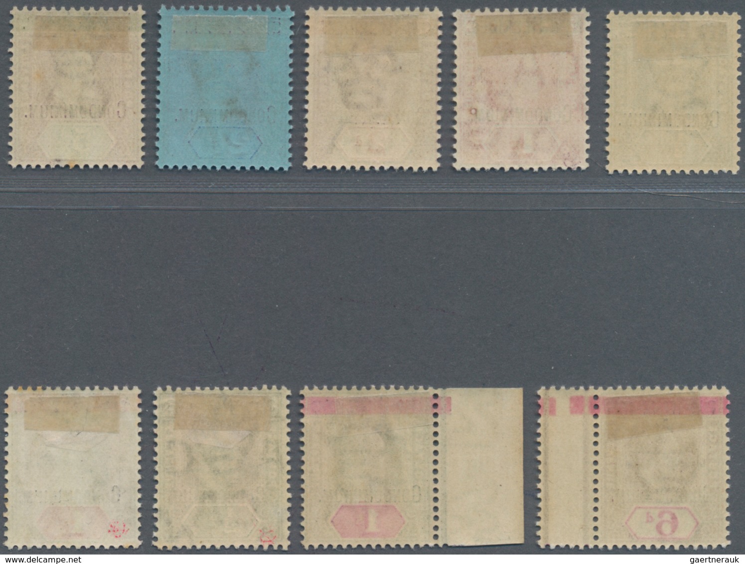 Neue Hebriden: 1908/09. Fiji Definitives Surcharged NEW HEBRIDES CONDOMINIUM, 7 Values (and Two Dubl - Other & Unclassified