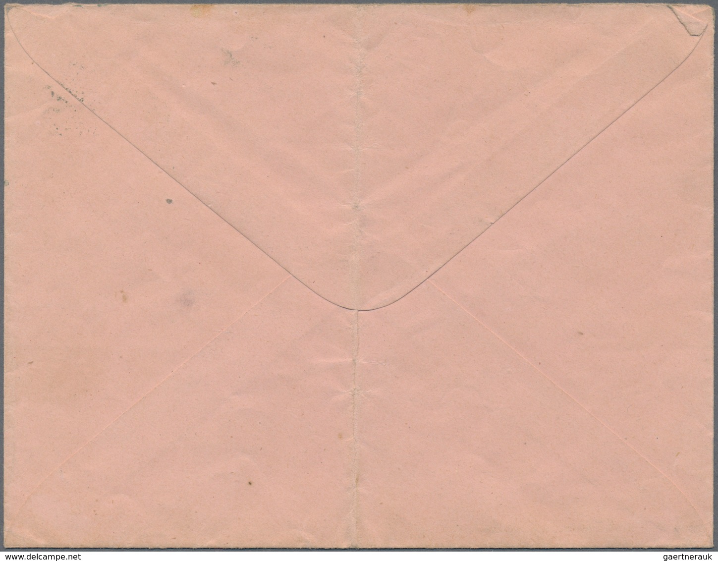 Neukaledonien: 1894, 25 C Black/red On Rose Postal Stationery Envelope, Used With Double Circle Date - Briefe U. Dokumente