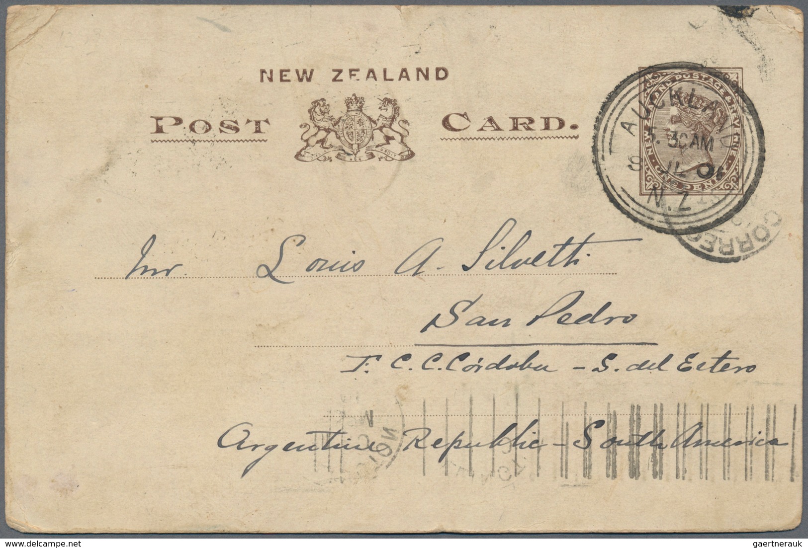 Neuseeland - Ganzsachen: 1901 Postal Stationery Picture Postcard (Wailite Geyser Et Al.) Used From A - Postal Stationery