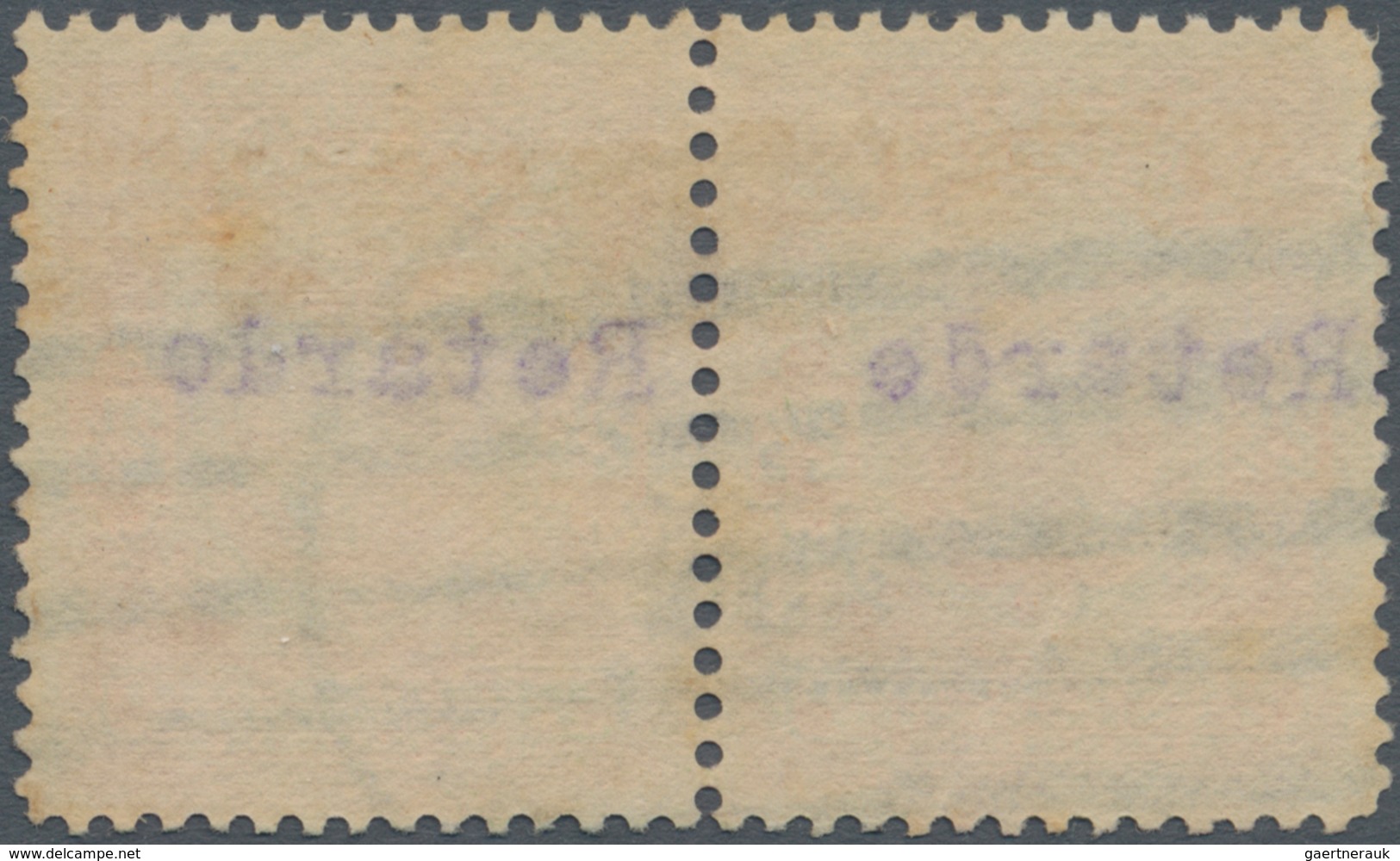 Panama: 1910, "Retardo" - Typewritten On 2 1/2 C. Red, Horizontal Pair Used With Central Postmark 13 - Panama