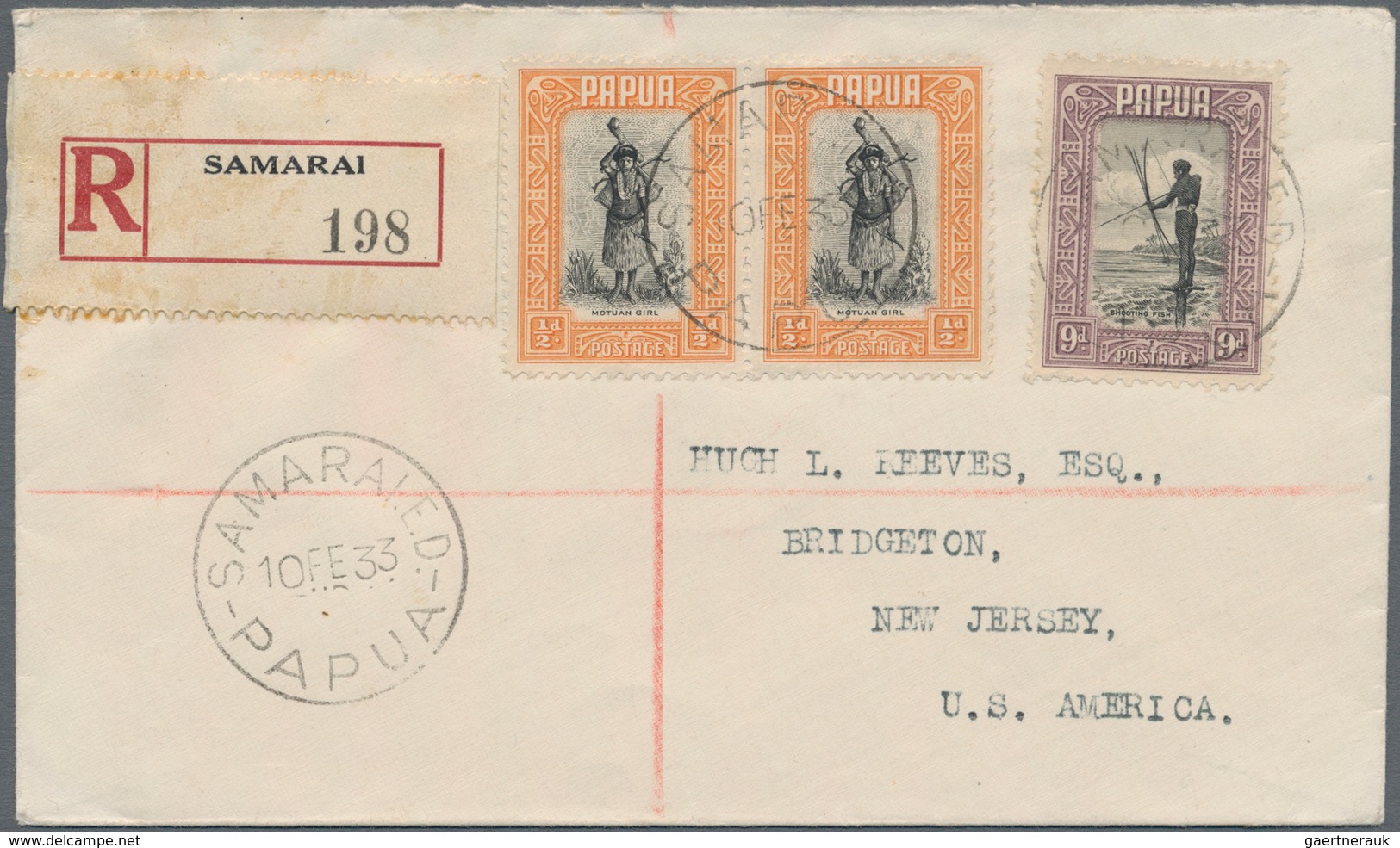 Papua Neuguinea: 1931/39, Three Covers To Foreign: 1931, Lakatoi 2d, 3d Resp. 3d Ovpt. "AIR MAIL" (2 - Papua New Guinea