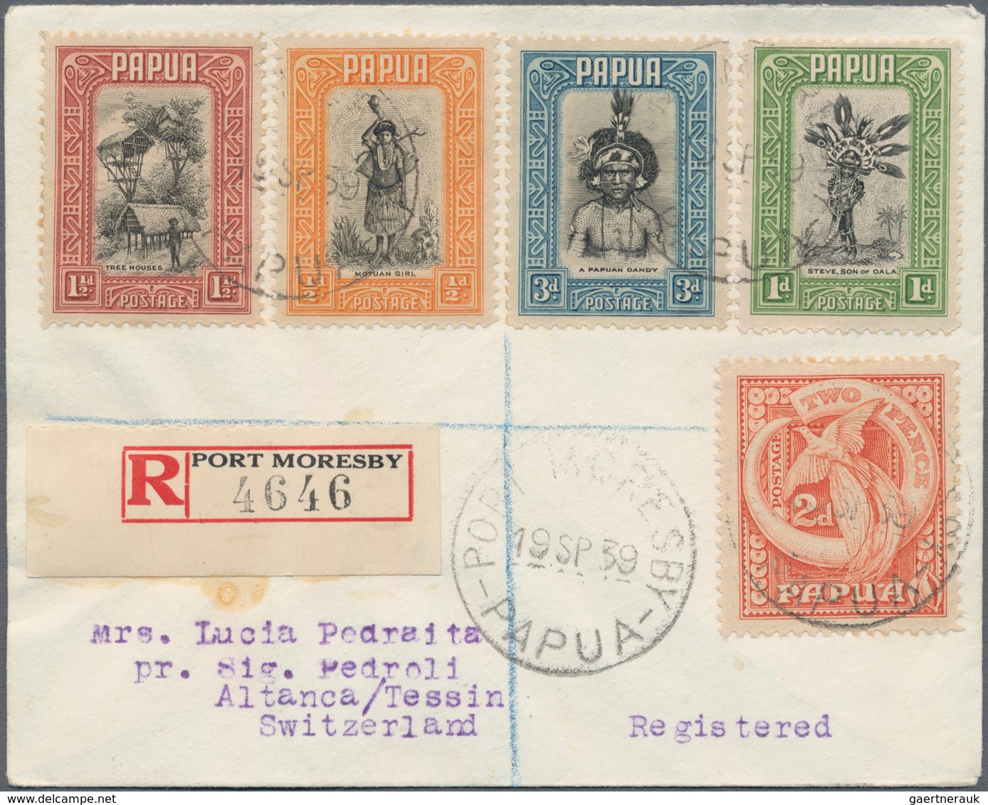 Papua Neuguinea: 1931/39, Three Covers To Foreign: 1931, Lakatoi 2d, 3d Resp. 3d Ovpt. "AIR MAIL" (2 - Papua-Neuguinea