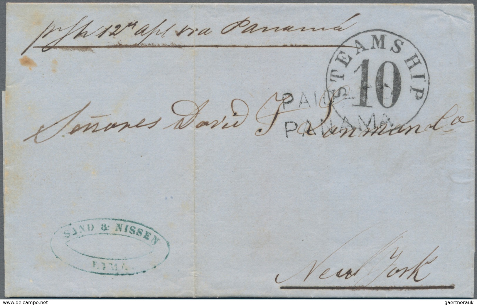 Peru: 1857/1860: Three Entire Letters Sent From Lima, With 1857 Letter To New York Via Panama Bearin - Peru