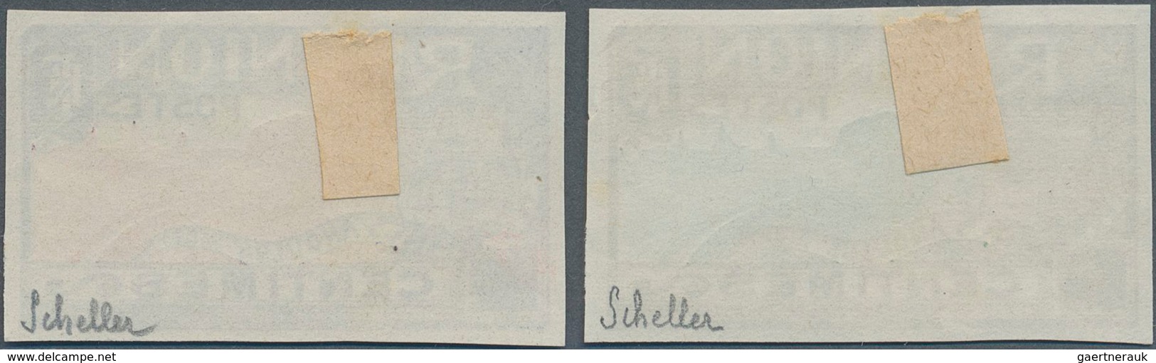 Reunion: 1907, Definitives "Pictorials", Design "St.Denis Harbour/Coat Of Arms", Two Imperforate Pro - Covers & Documents
