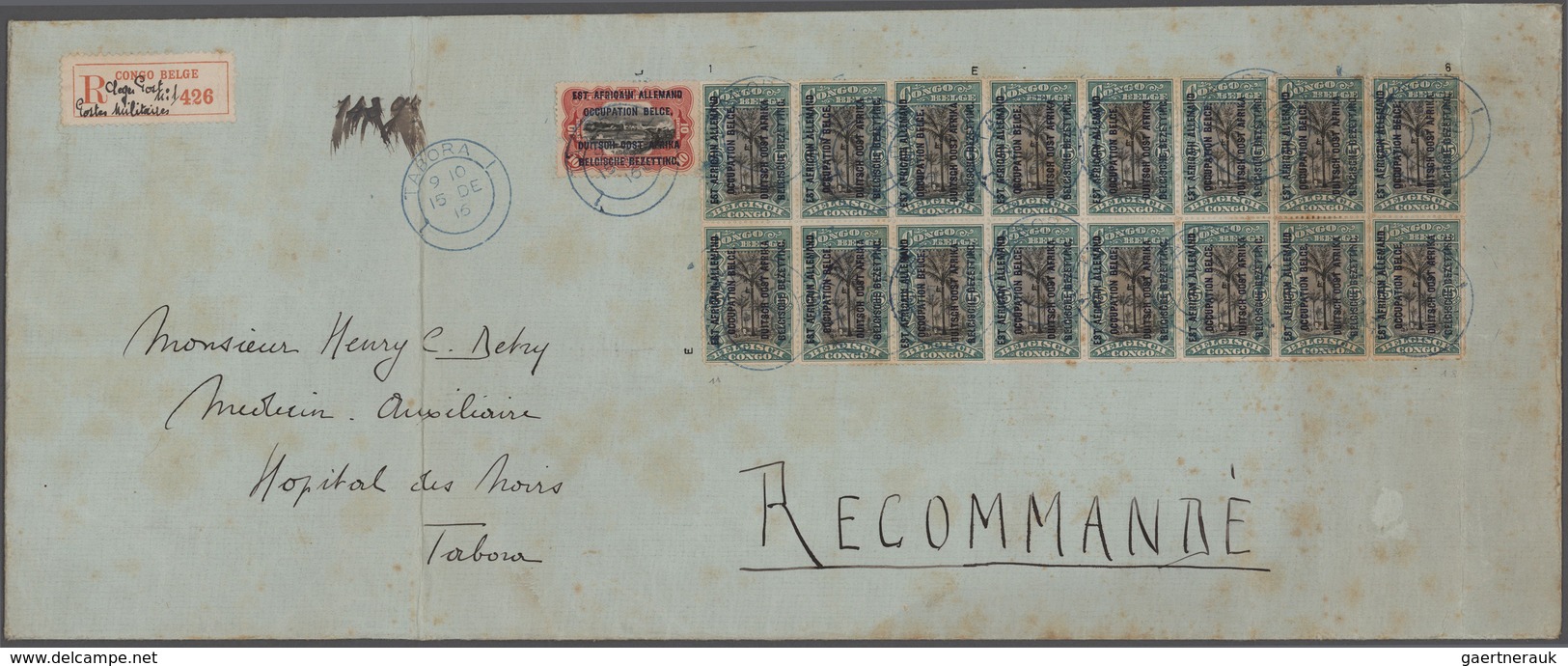 Ruanda-Urundi - Belgische Besetzung Deutsch-Ostafrika: 1916 Large-size Envelope Used As Registered M - Usados