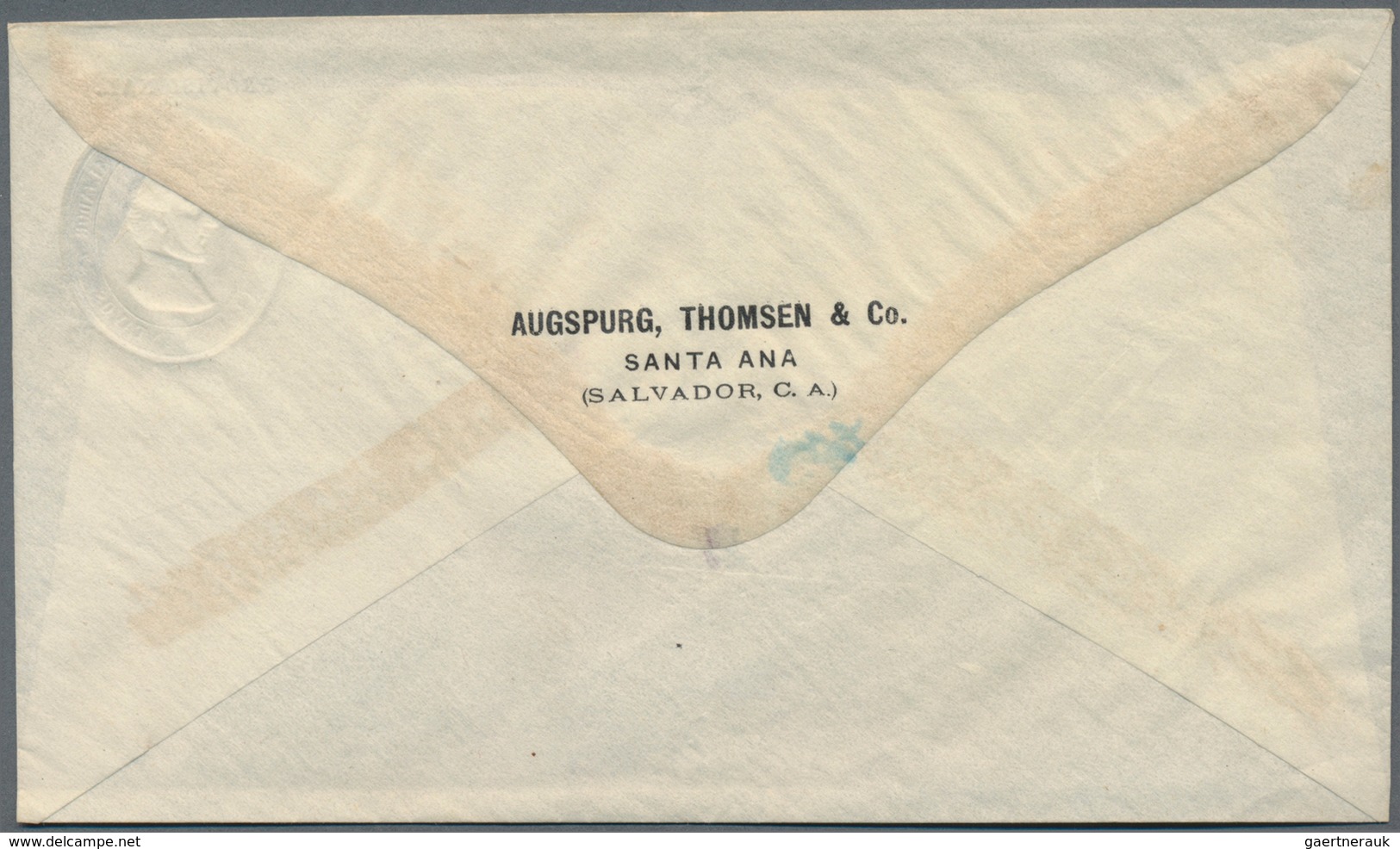 El Salvador - Ganzsachen: 1887, Three Stationery Envelopes On Private Order: Morazan 5 C Blue "PROVI - El Salvador