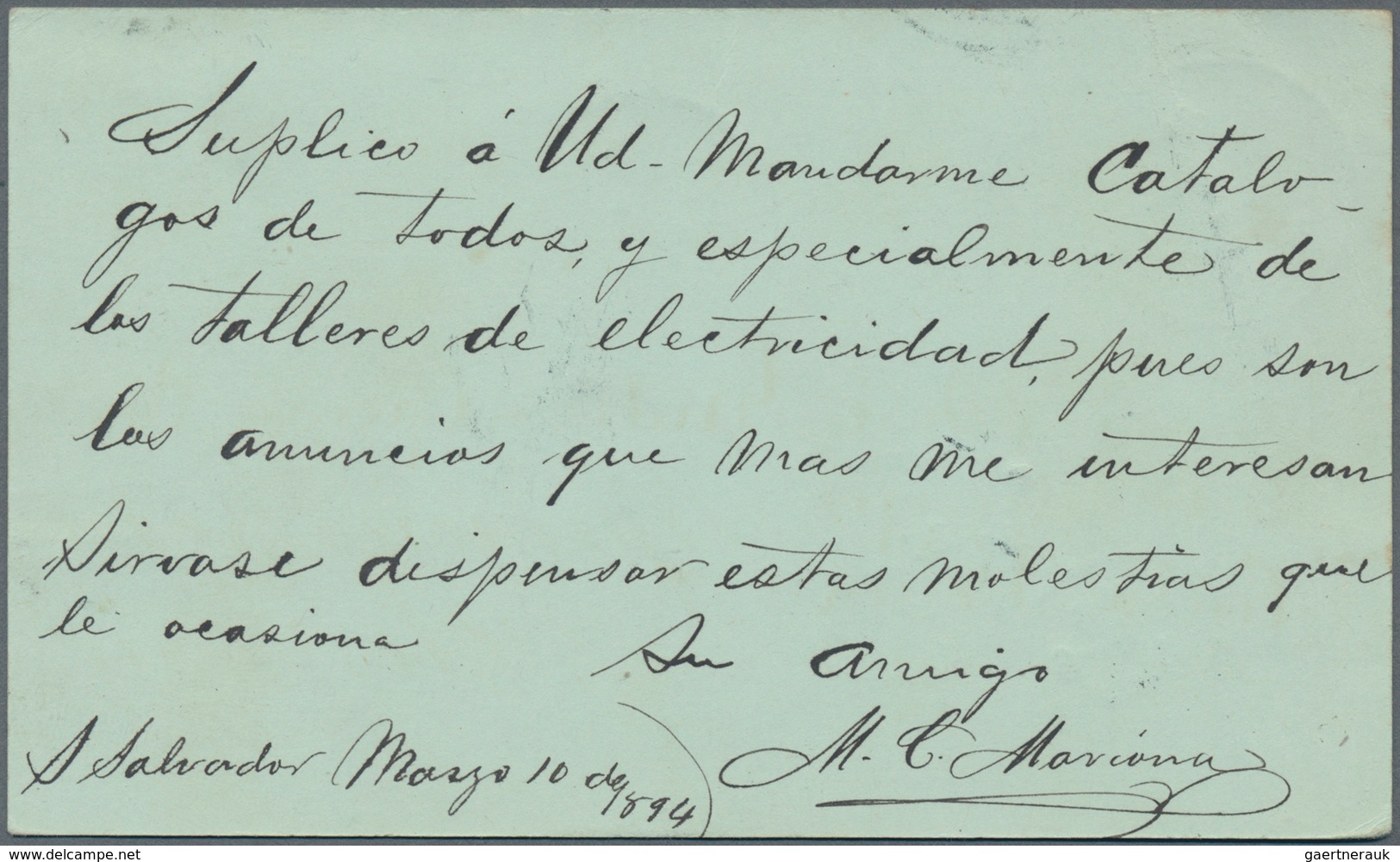 El Salvador - Ganzsachen: 1894, Two Stationery Cards: 1 C Uprated 2 C And 2 C Uprated 1 C Both Sent - El Salvador