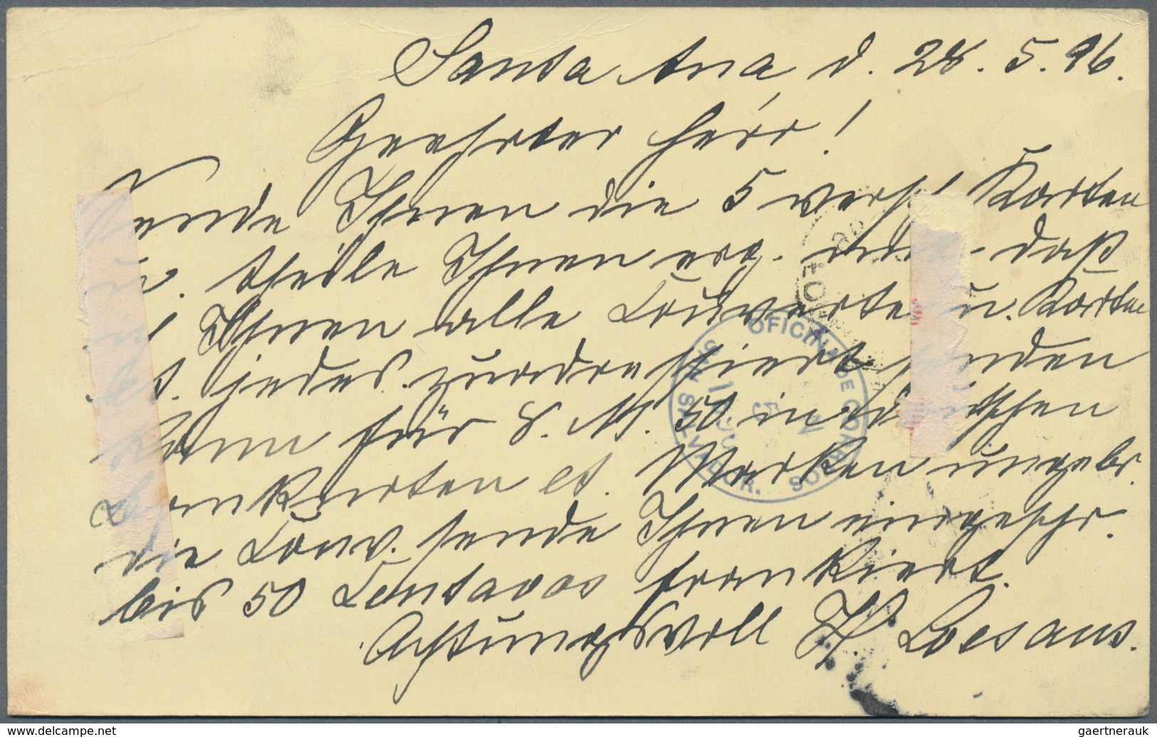 El Salvador - Ganzsachen: 1896, Two Stationery Cards: 1 C Uprated 2 C And 2 C Uprated 1 C Both Sent - El Salvador