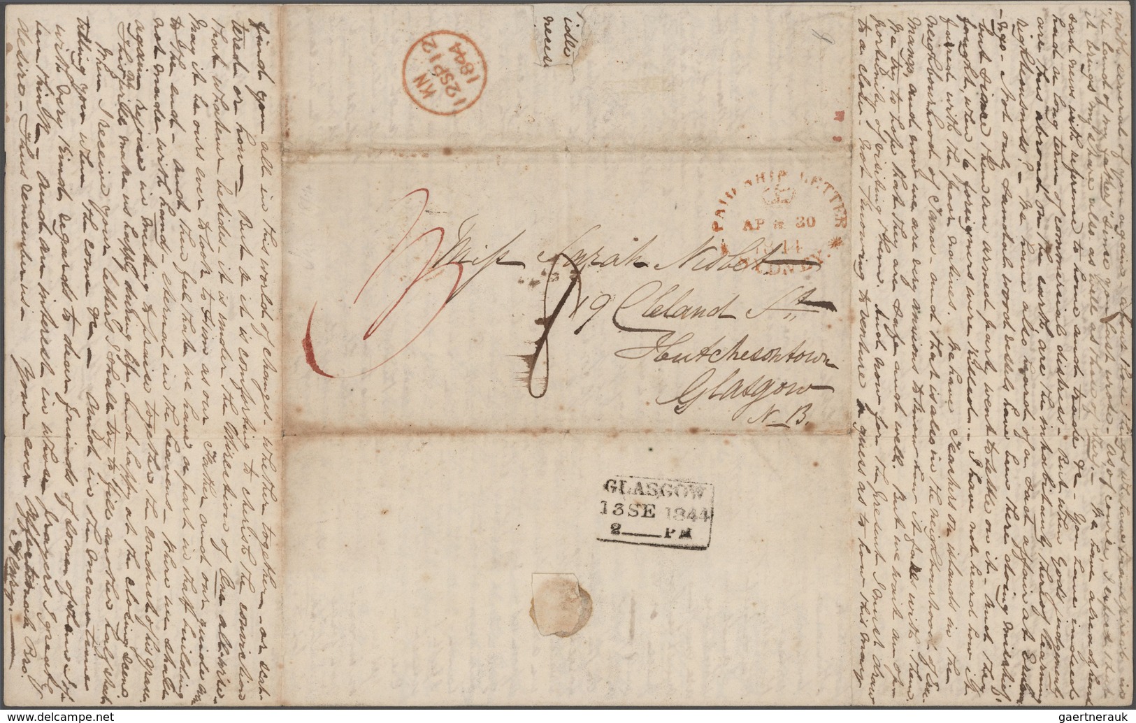 Samoa: 1844 Entire Letter Written And Sent By Rev. Henry Nisbet From Upolu, Samoa To His Sister In G - Samoa