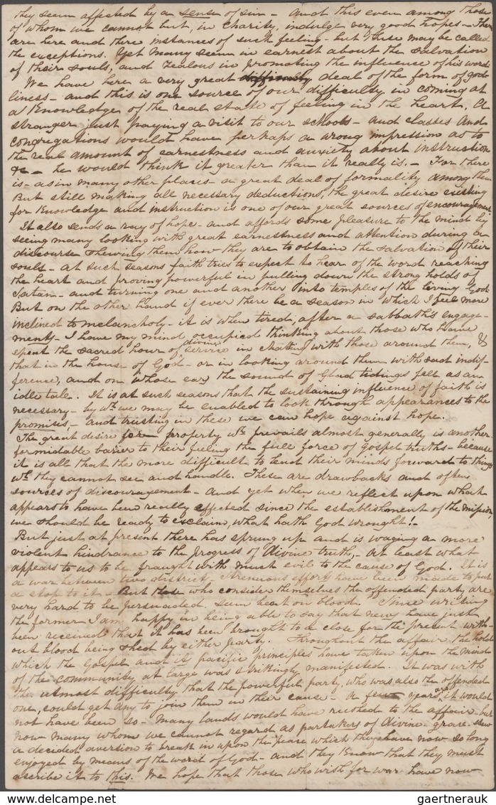 Samoa: 1844 Entire Letter Written And Sent By Rev. Henry Nisbet From Upolu, Samoa To His Sister In G - Samoa