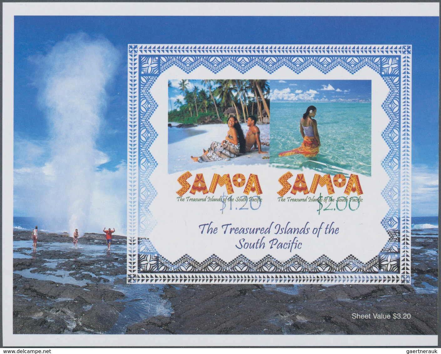 Samoa: 2002, Landscapes Complete Set Of Four In Horizontal IMPERFORATE Pairs From Right Or Left Marg - Samoa
