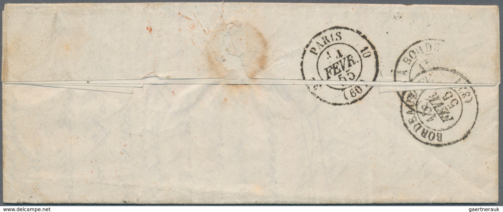 Senegal: 1855, Very Early Folded Letter From Gorée, A Former Slave Island, Cover Sent Via England Wi - Other & Unclassified