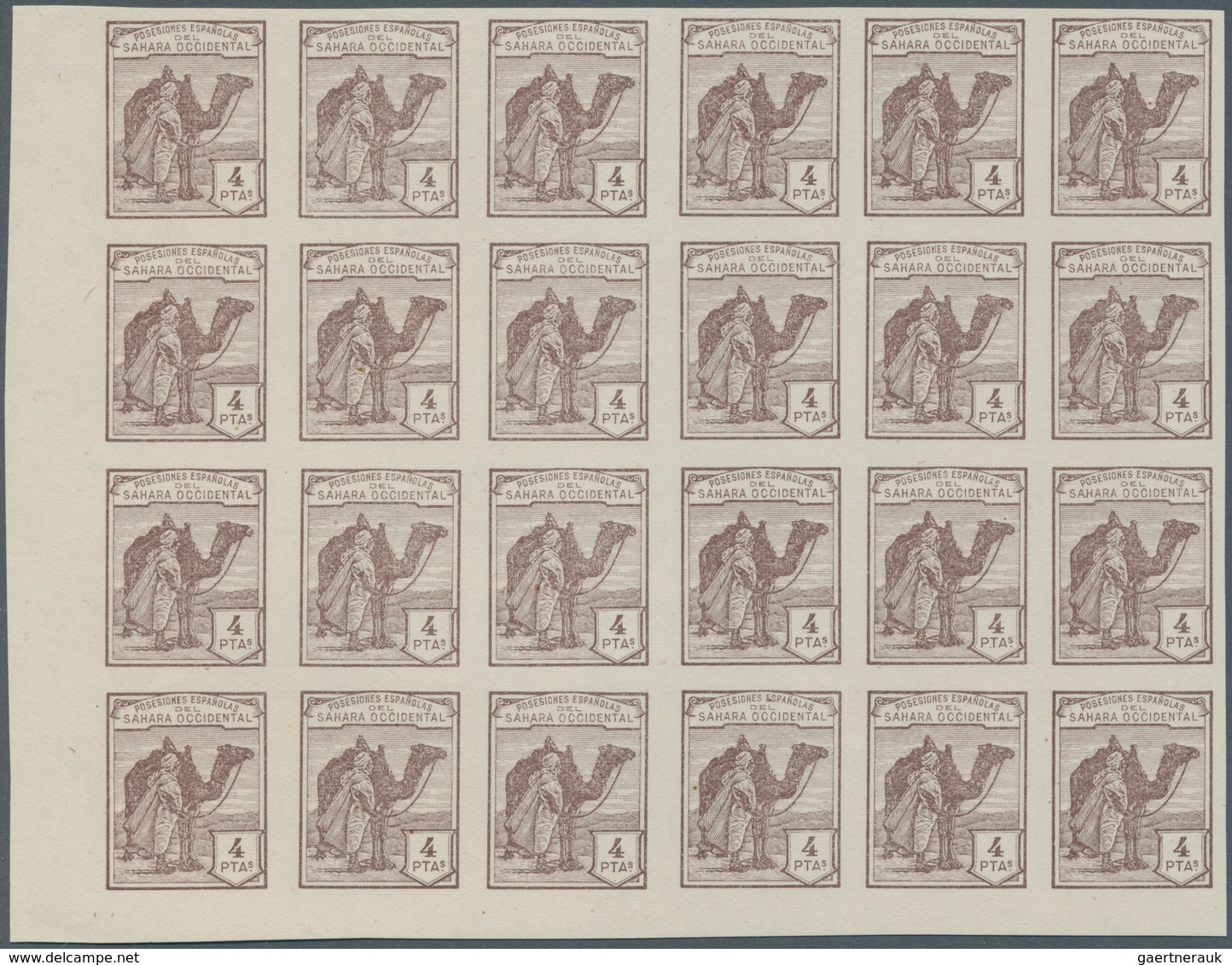 Spanisch-Sahara: 1936, Native With Dromedary Prepared Reprint But NOT ISSUED Set Of Ten Without Cont - Spanish Sahara