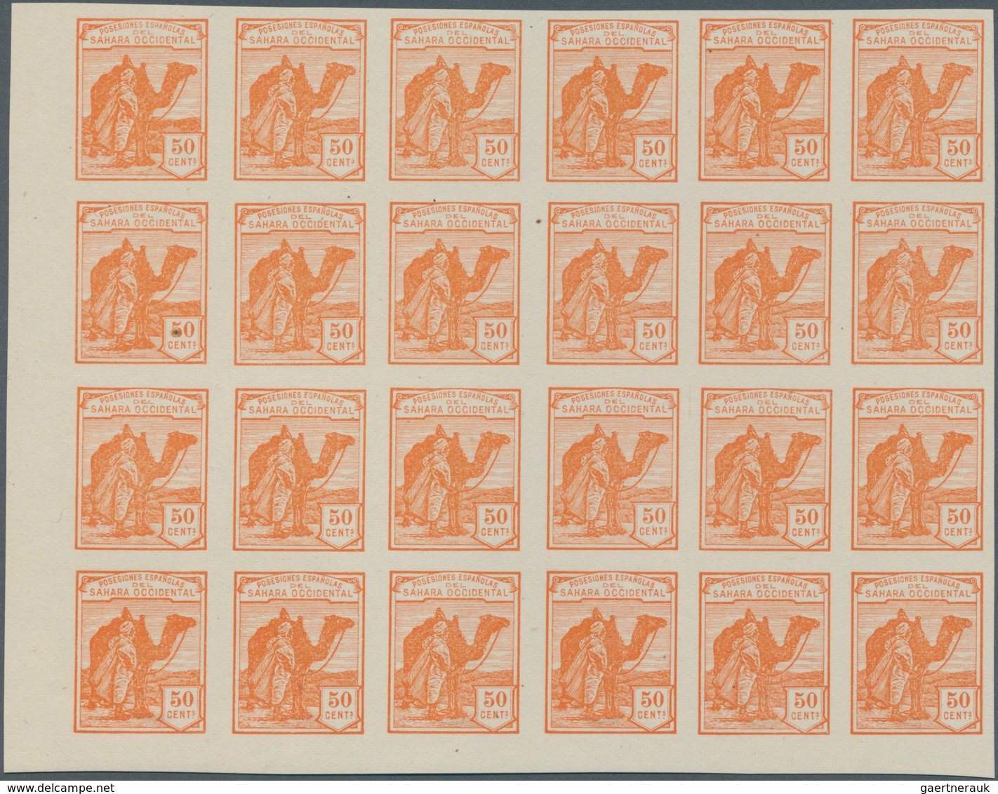 Spanisch-Sahara: 1936, Native With Dromedary Prepared Reprint But NOT ISSUED Set Of Ten Without Cont - Spanische Sahara