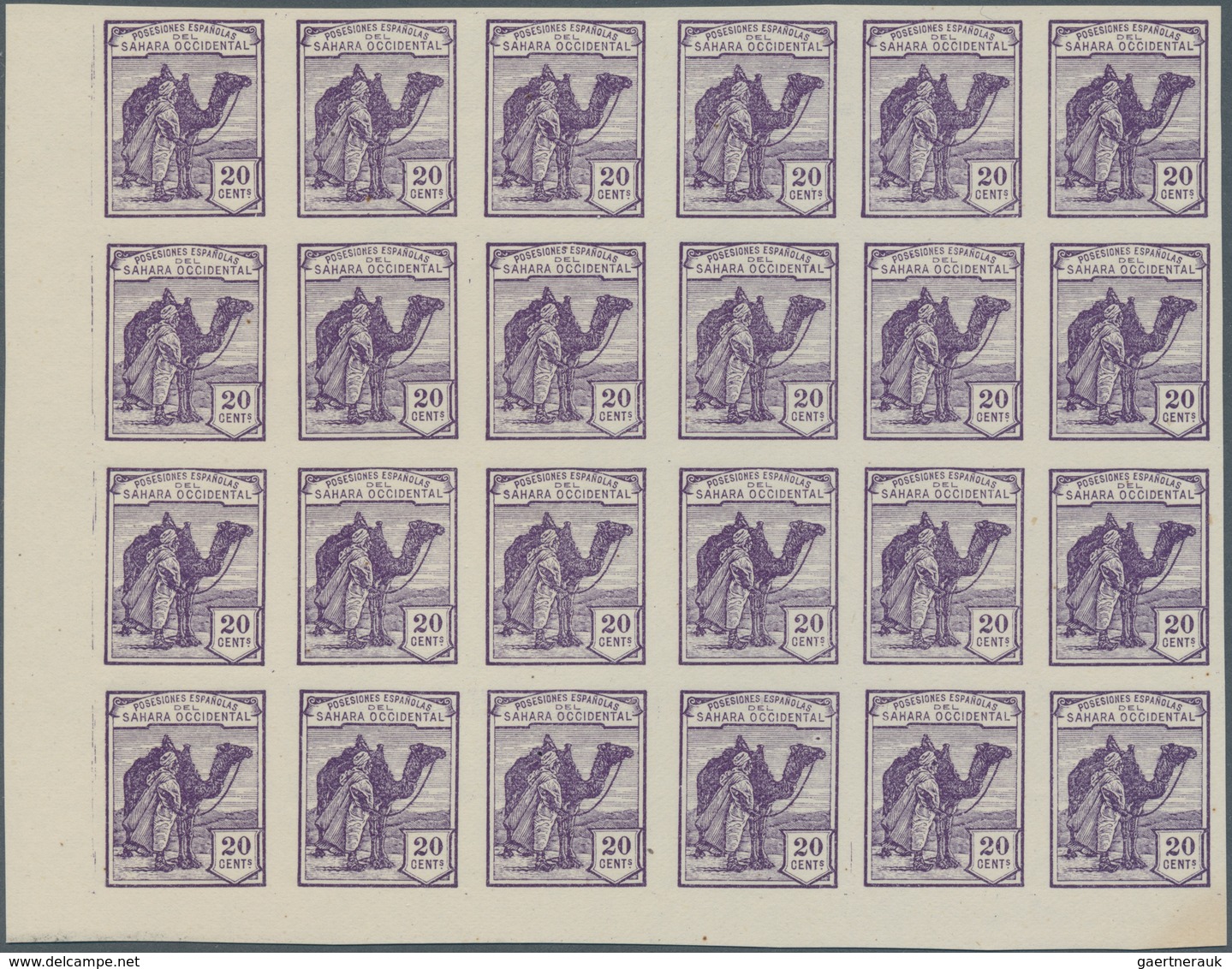 Spanisch-Sahara: 1936, Native with dromedary prepared reprint but NOT ISSUED set of ten without cont