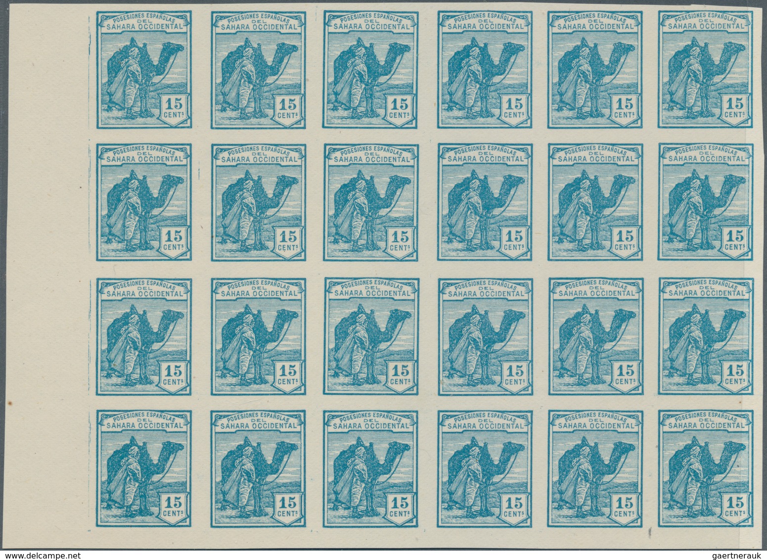 Spanisch-Sahara: 1936, Native with dromedary prepared reprint but NOT ISSUED set of ten without cont