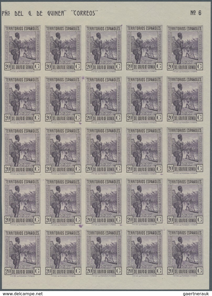 Spanische Besitzungen Im Golf Von Guinea: 1932, Definitive Issue 20c. Deep Violet (native) Without C - Guinea Espagnole