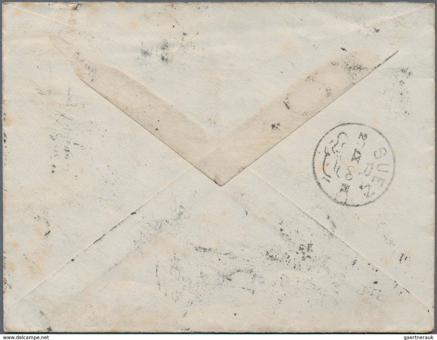 Sudan: 1898, 2 Pia Ultramarine Postal Stationery Envelope, Uprated With 2 M, 3 M And 5 M 'camel Post - Sudan (1954-...)