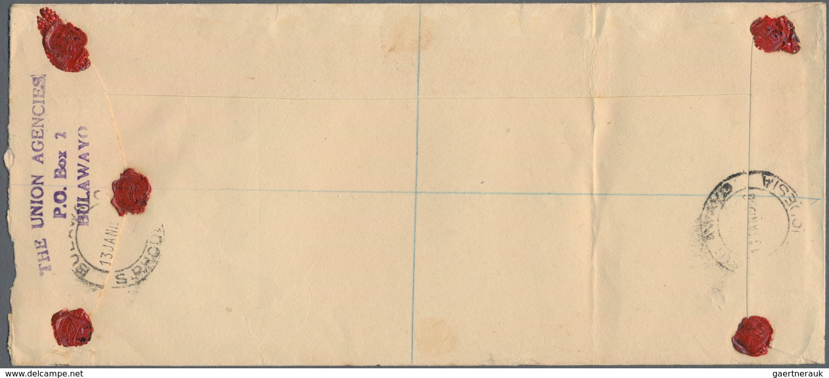 Süd-Rhodesien: 1948 (13.1.), Registered Cover Used From Bulawayo To Johannesburg With Metermark 2d. - Südrhodesien (...-1964)
