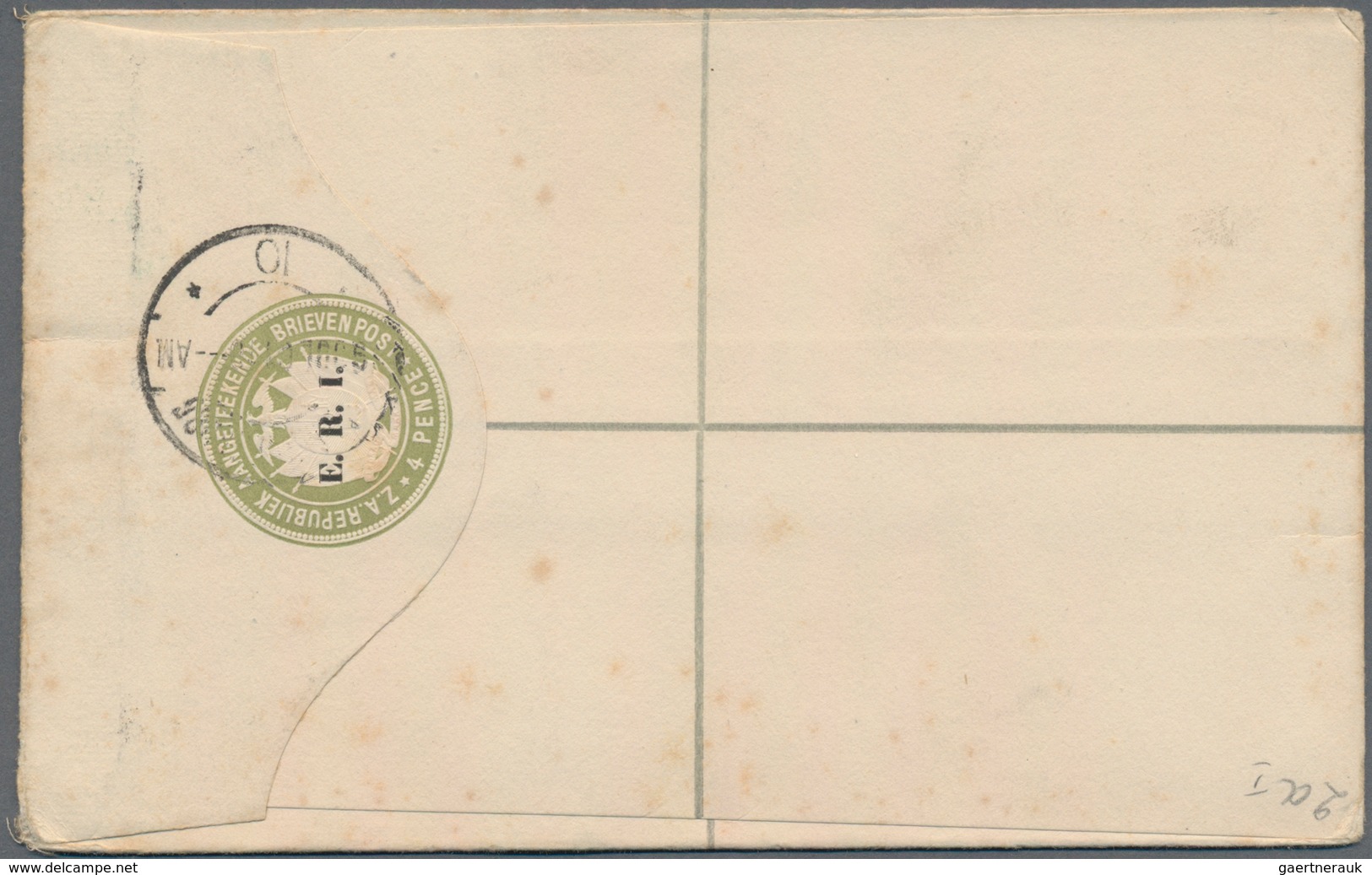Transvaal - Ganzsachen: 1900/1901: Two Postal Stationery Registered Envelopes 4d. Olive-green, One O - Transvaal (1870-1909)