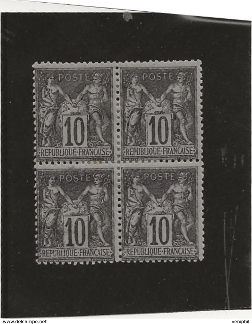 TYPE SAGE - N° 103  - BLOC DE 4 NEUF CHARNIERE -ANNEE 1898 - COTE : 220 € - 1876-1898 Sage (Tipo II)