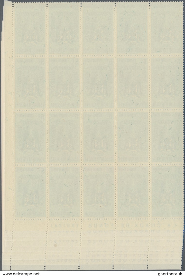 Venezuela: 1952, Coat Of Arms 'LARA' Airmail Stamps Complete Set Of Nine In Blocks Of 20 From Lower - Venezuela