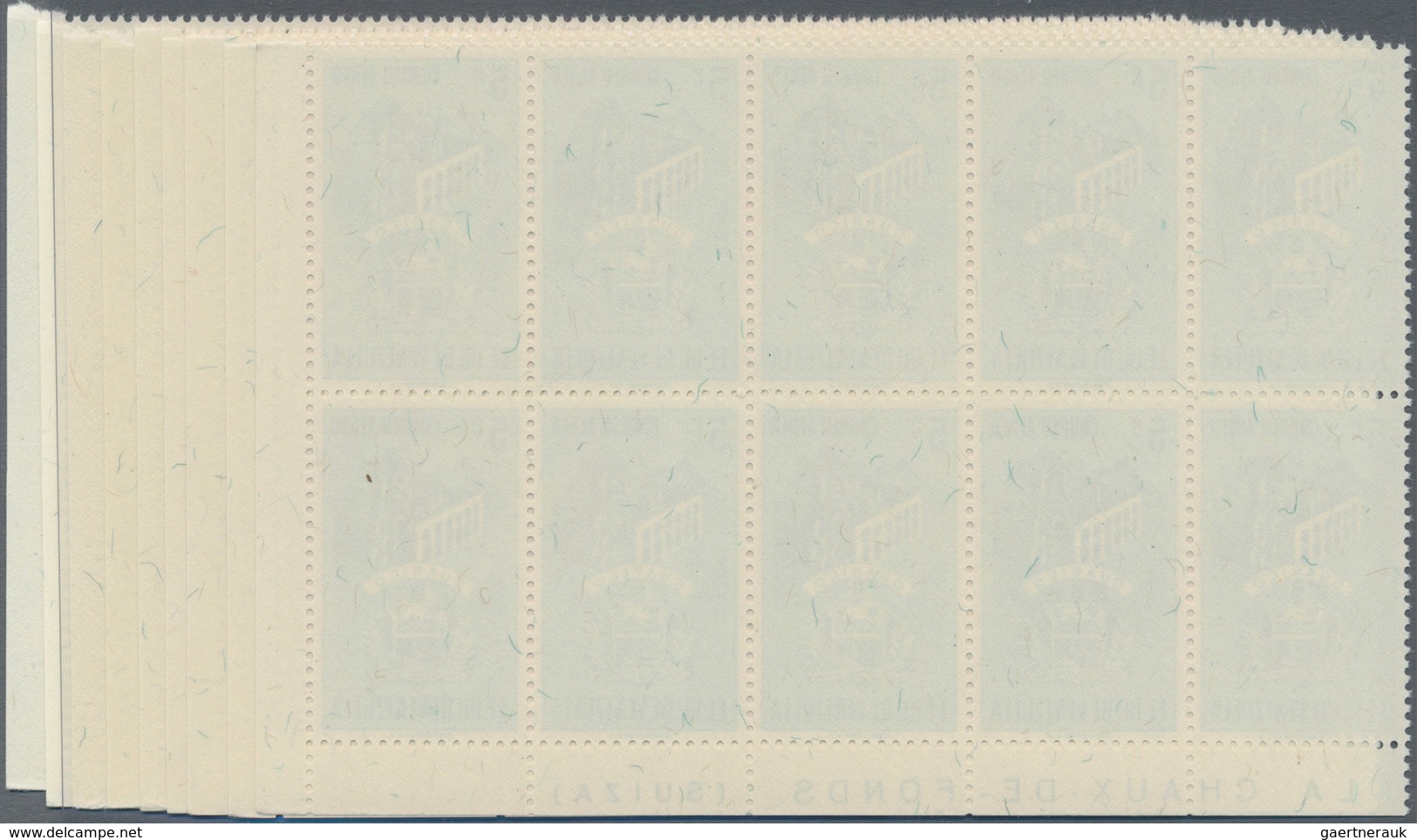 Venezuela: 1953, Coat Of Arms 'GUARICO' Airmail Stamps Complete Set Of Nine In Blocks Of Ten From Lo - Venezuela