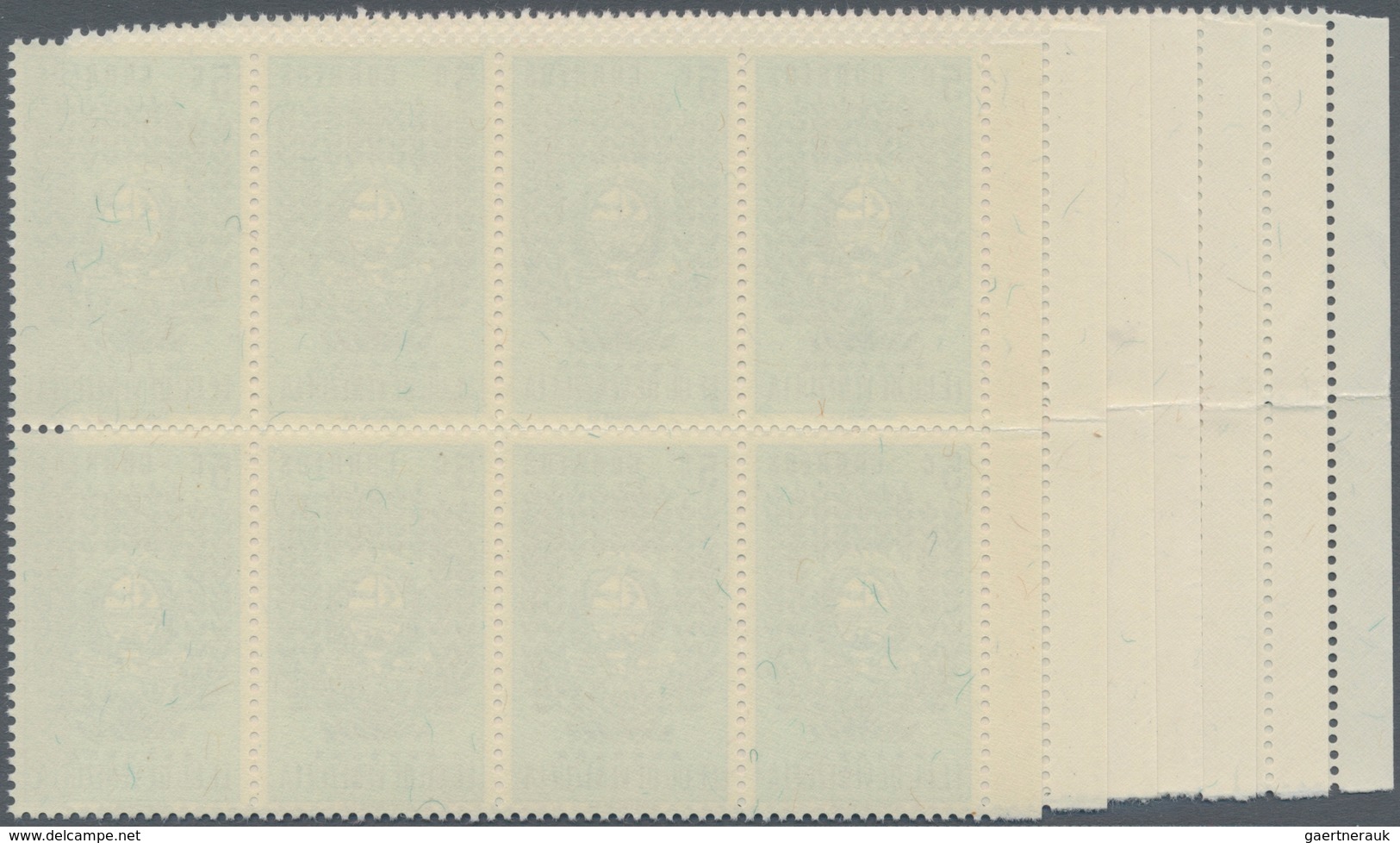 Venezuela: 1953, Coat Of Arms 'TRUJILLO' Normal Stamps Complete Set Of Seven In Blocks Of Eight From - Venezuela